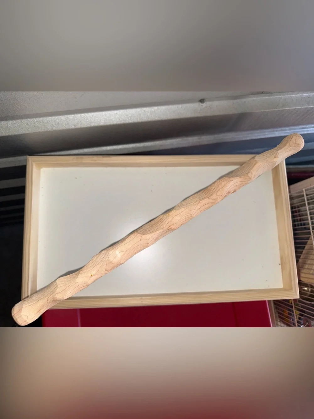 Parrot Wizard Tabletop Bird Play Stand with Catch Tray –‎ Natural Wood Perch
